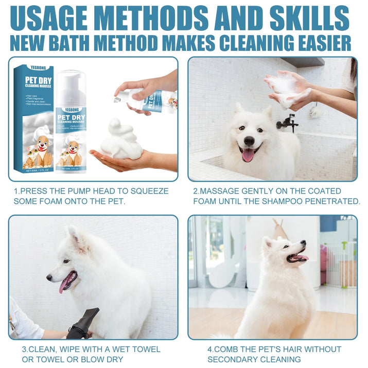 Pet Dry Shampoo Mousse 